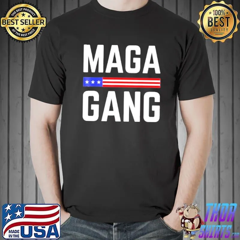Grunge maga gang American flag shirt