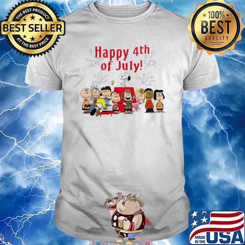 Happy 4th of july peanuts snoopy shirt