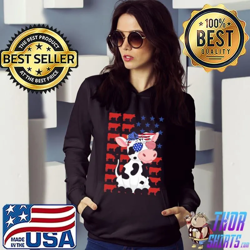 Happy Independence Day Cow Shirt Hoodie