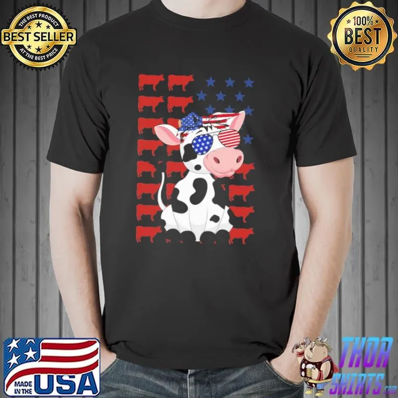 Happy Independence Day Cow Shirt
