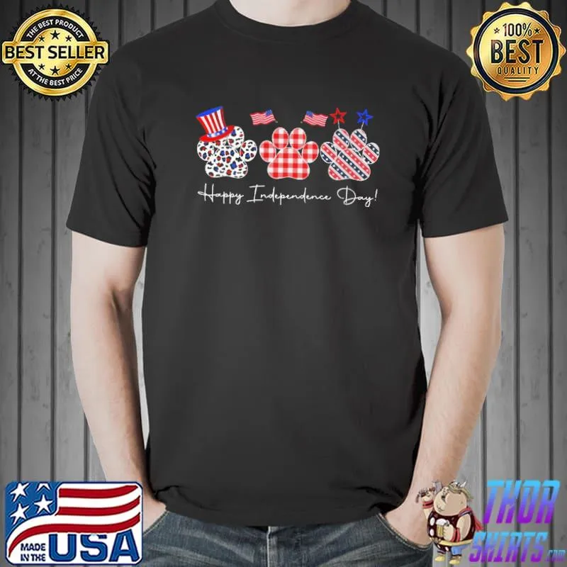 Happy Independence Day Paws America Flag Shirt