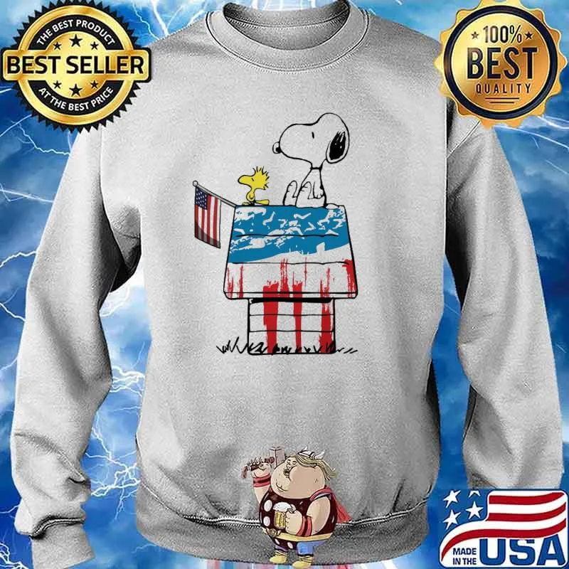 Happy independence day woodstock snoopy america flag s Sweater