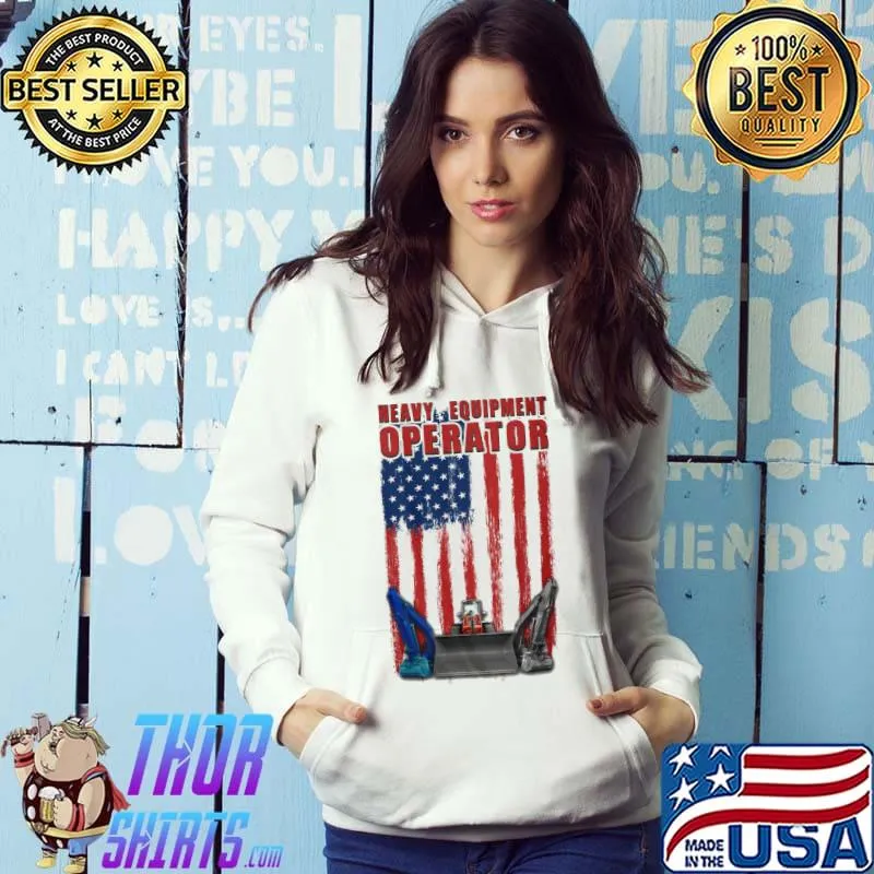 Heavy equipment operator america flag s Hoodie