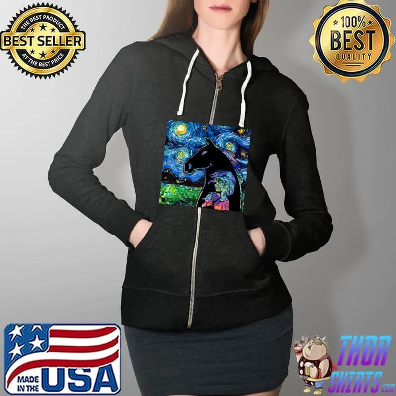 Horse girl paint color oil s Full Zip Hooded