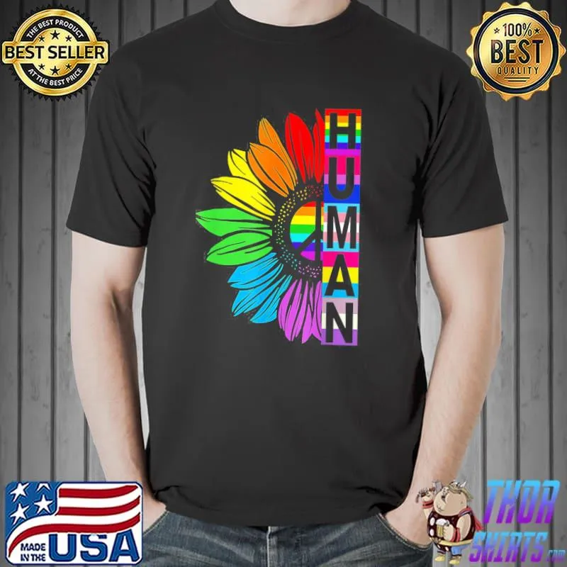 Human sunflower rainbow LGBT flag gay pride proud lgbtq s Unisex