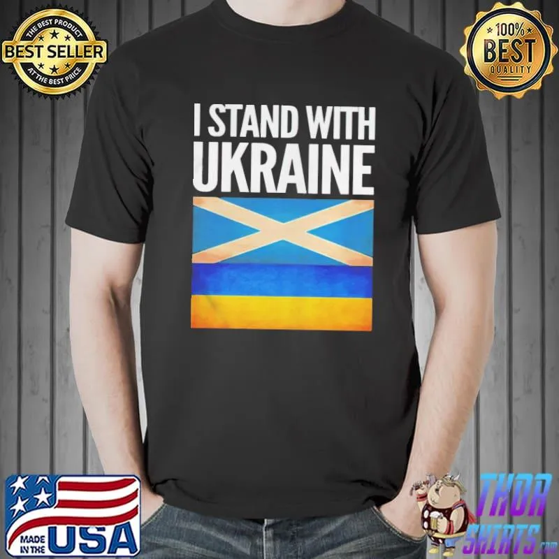 I stand with Ukraine and scotland flag shirt