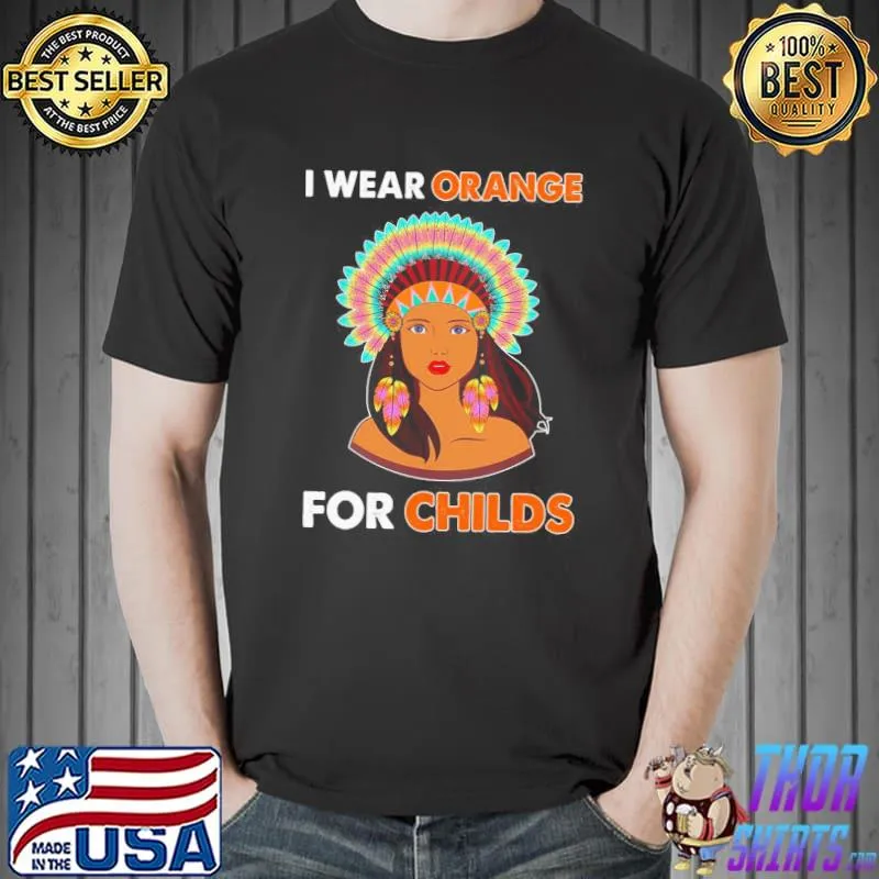 I wear orange for childs indigenous girl shirt