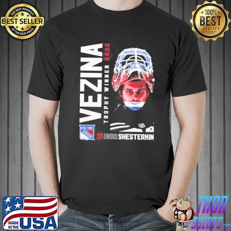 Igor shesterkin new york rangers 2022 vezina trophy winner igor shesterkin shirt