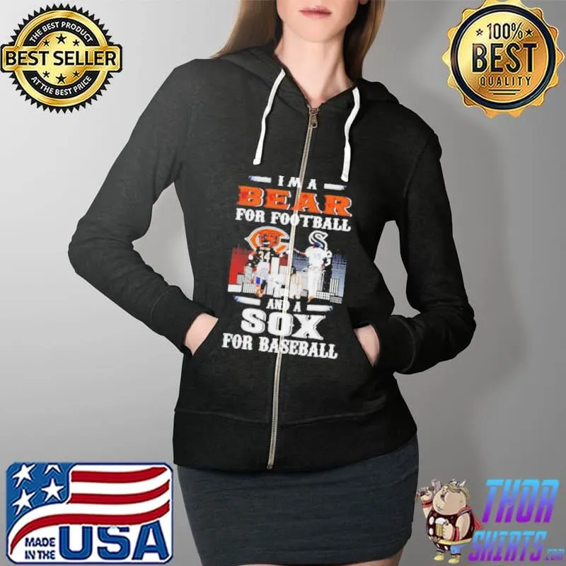 I'm a bear for Football and a sax for baseball s Full Zip Hooded