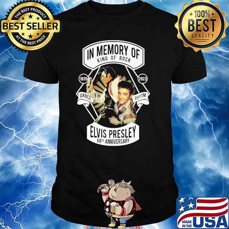 In memory of king of rock elvis presley 88th anniversary shirt