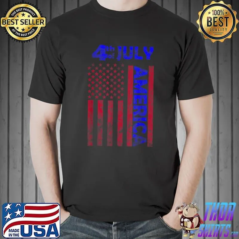 Independence Day USA America Flag 4th of july happy funny T-Shirt