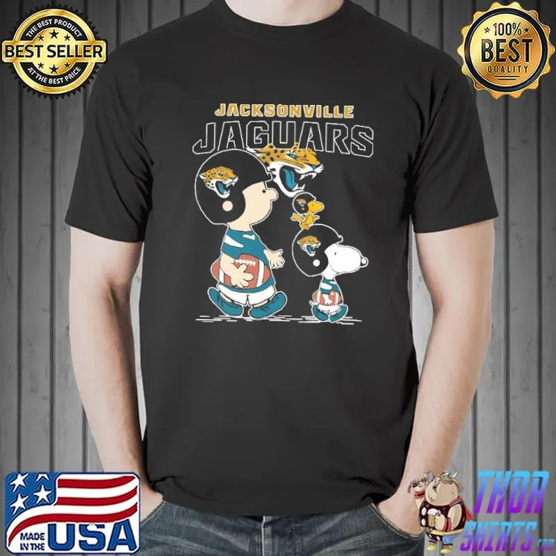 Jacksonville jaguars let's play Football together Snoopy NFL shirt
