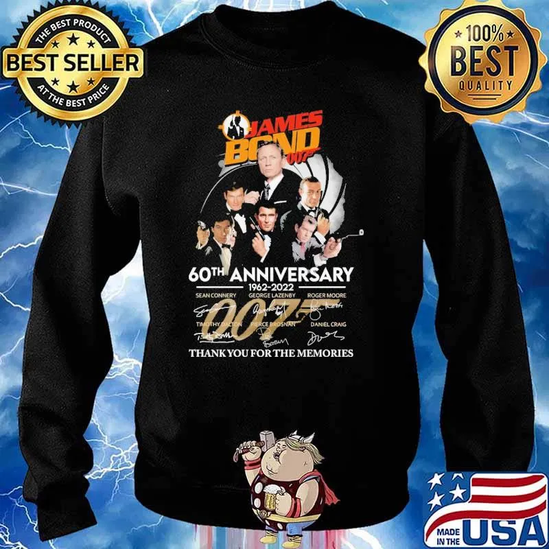 James Bond 007 60th anniversary thank memories signatures s Sweater