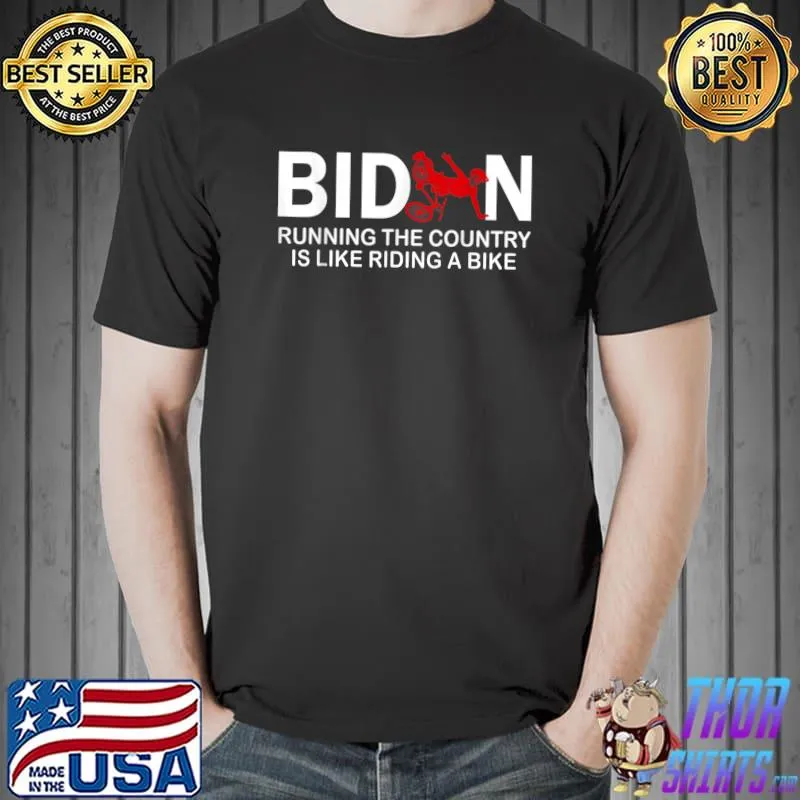 Joe Biden Falling With Biden Funny Ridin With Biden T-Shirt