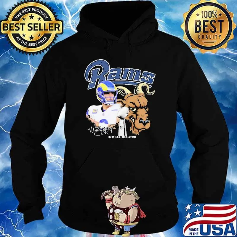 John wolford los angeles rams super bowl lvI signature s Hoodie