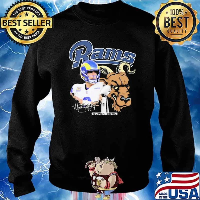 John wolford los angeles rams super bowl lvI signature s Sweater