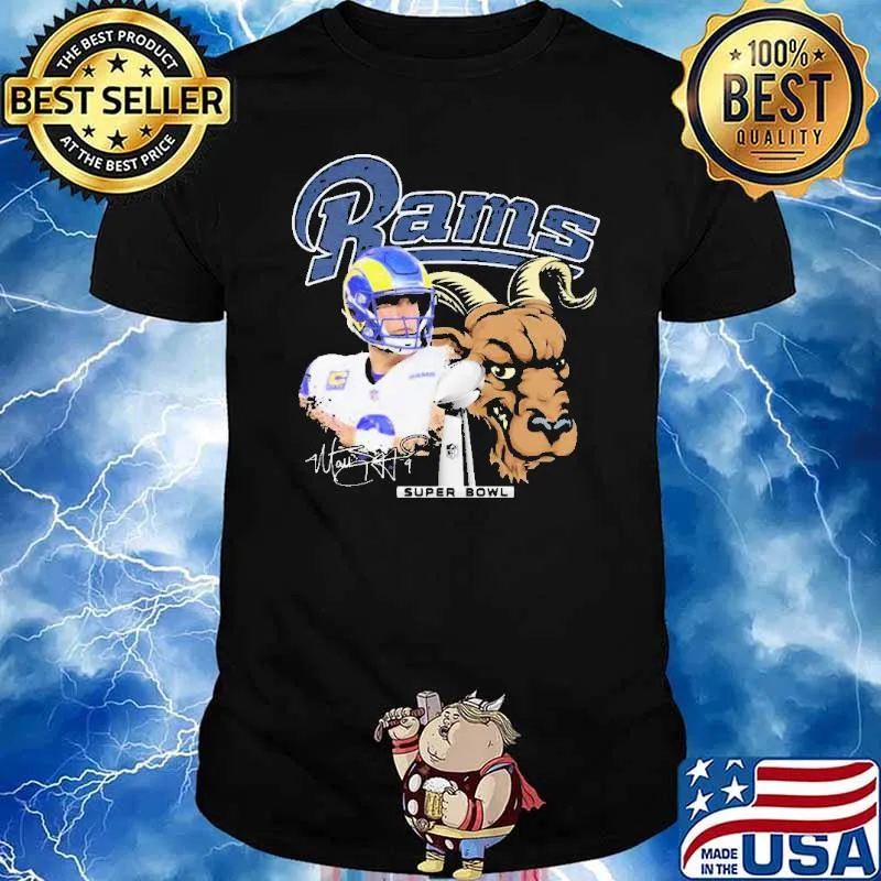 John wolford los angeles rams super bowl lvI signature shirt