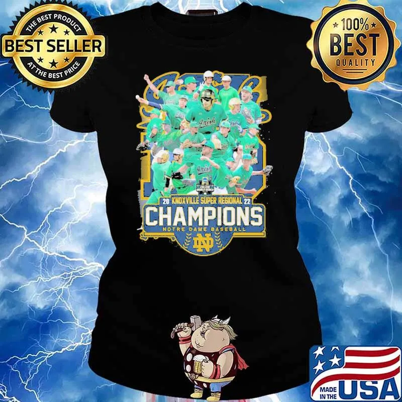 Knoxville super champions Notre Dame Irish baseball s Ladies tee