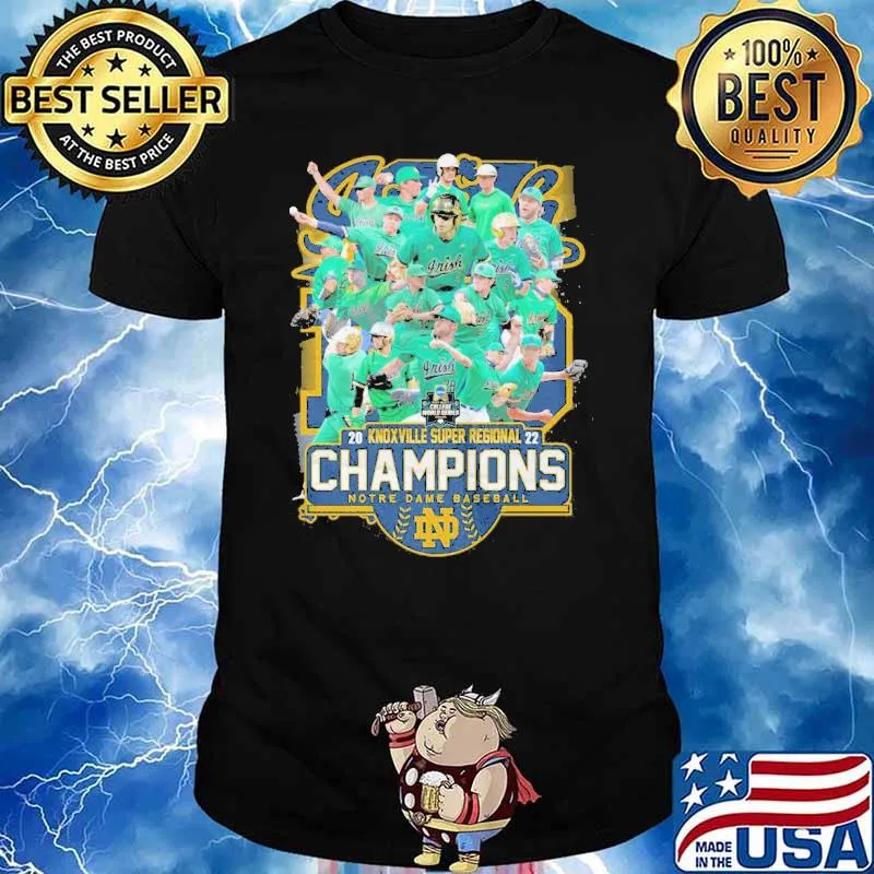 Knoxville super champions Notre Dame Irish baseball shirt
