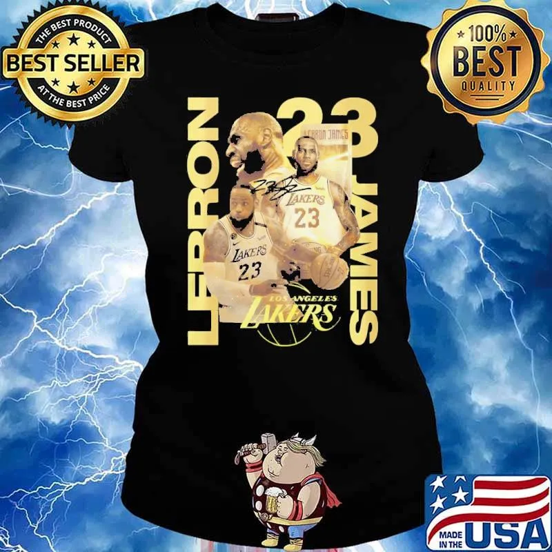 LeBron James 23 Los Angeles Lakers Signature Shirt Ladies tee