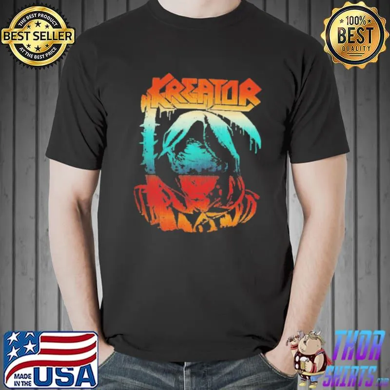 Light art kreator retro rock band shirt
