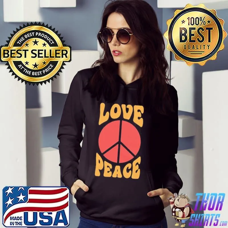 Love and peace 70s flower child s Hoodie