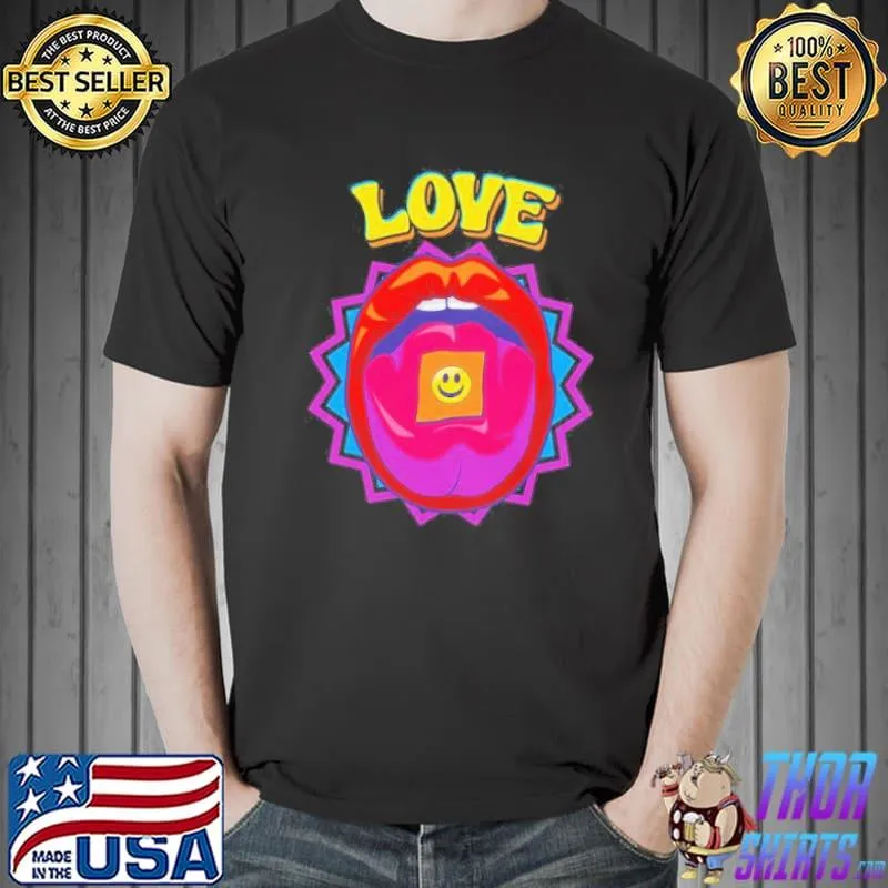 Love peace and love psychedelic hippie shirt