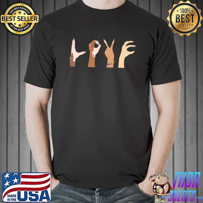 Love Vitiligo Hand Sign Shirt