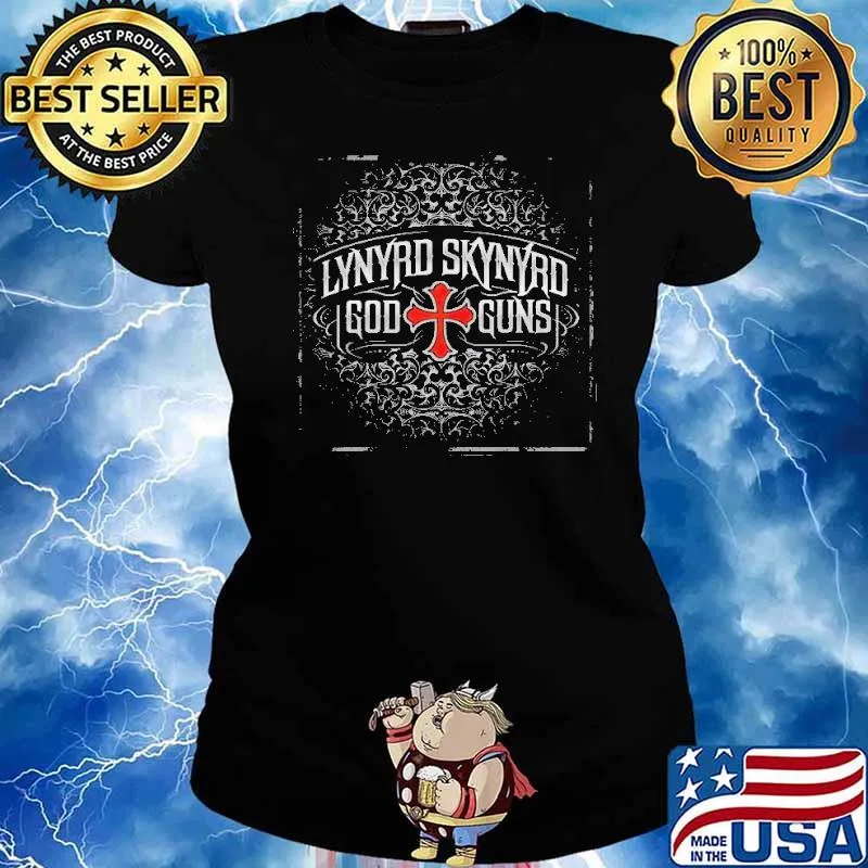 Lynyrd Skynyrd God Guns Shirt Ladies tee