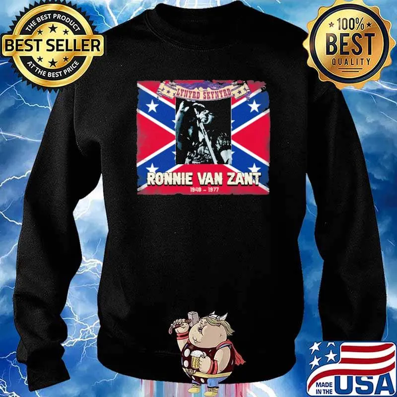 Lynyrd Skynyrd Ronnie Van Zant Flag Shirt Sweater