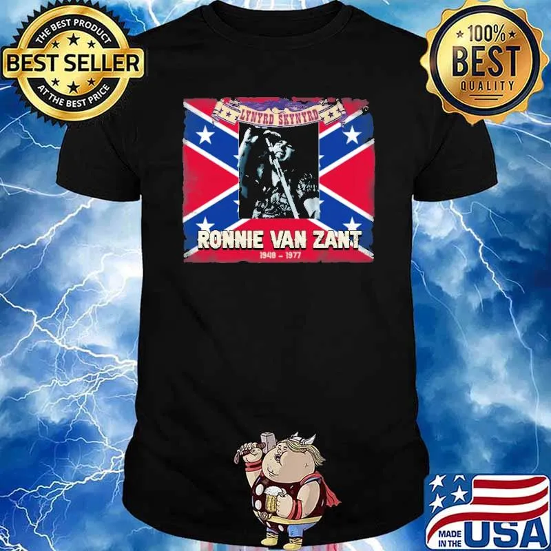 Lynyrd Skynyrd Ronnie Van Zant Flag Shirt