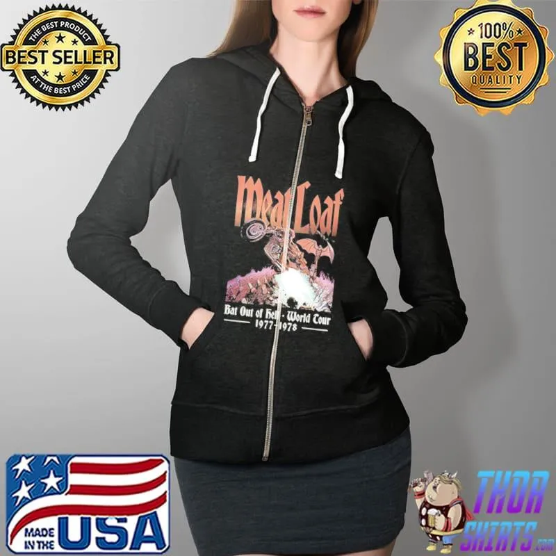 Meat loaf bat out of hell world tour s Full Zip Hooded
