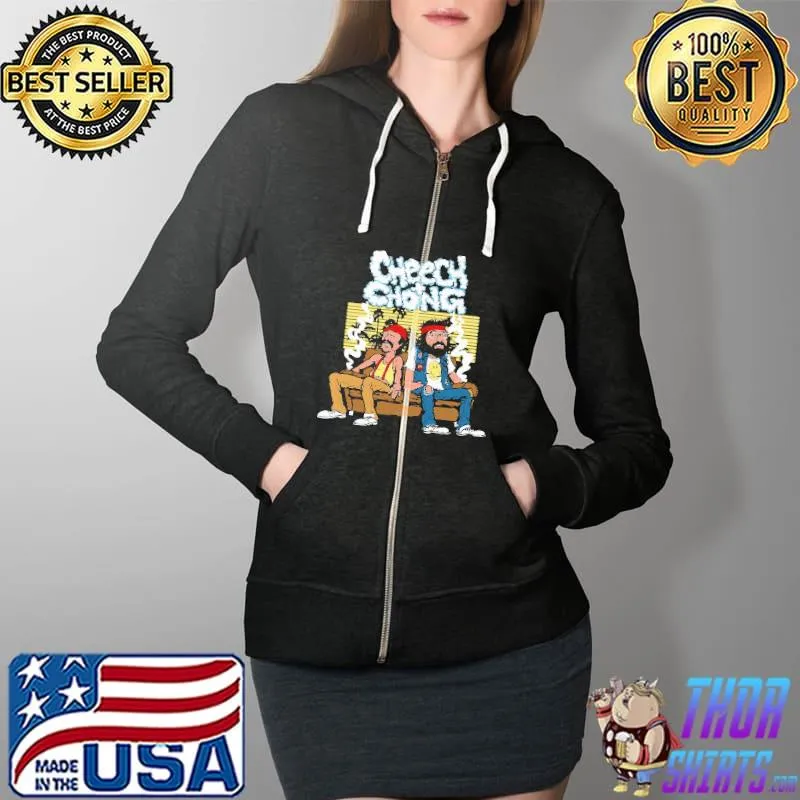 Melanin Apparel Cheech Chong Shirt Full Zip Hooded