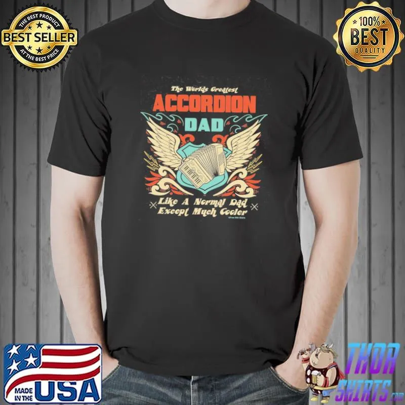Mens worlds greatest accordion art father's day shirt