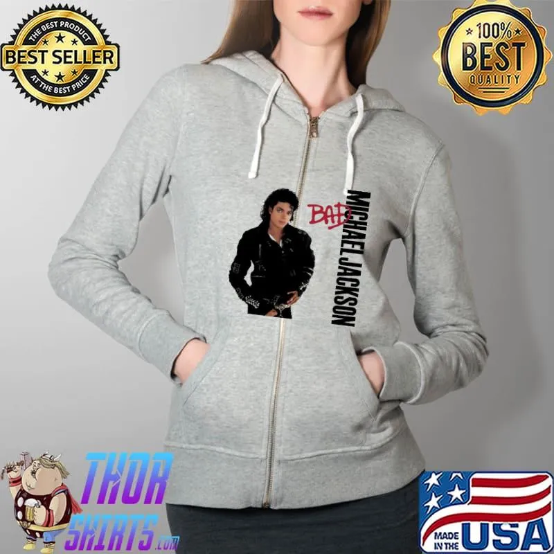 Micheal Jackson Bad Poster Shirt Full Zip Hooded
