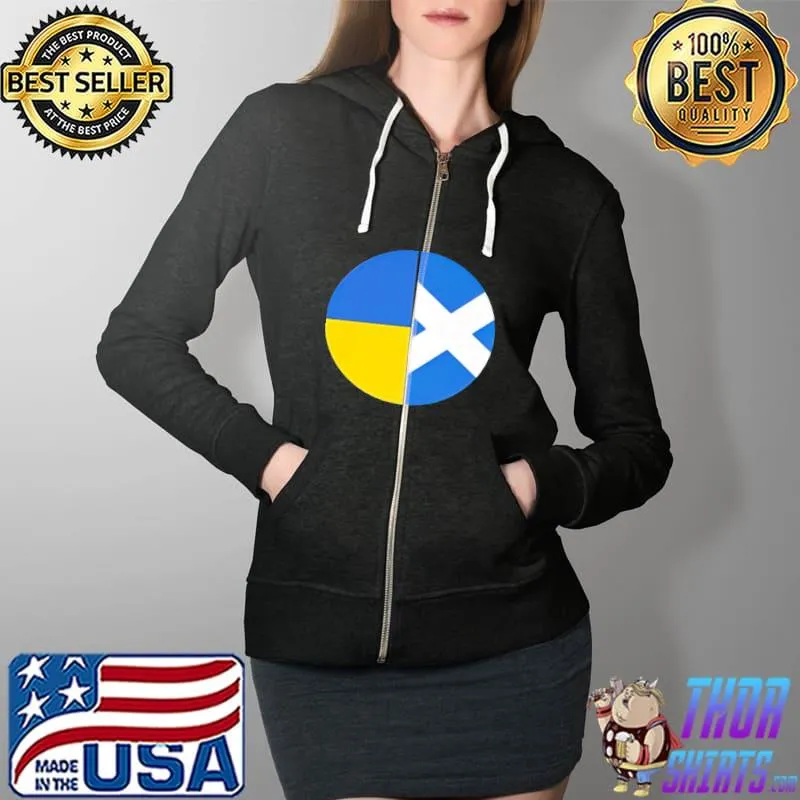 Mixed genes two flag pie chart scottish and ukrainian s Full Zip Hooded