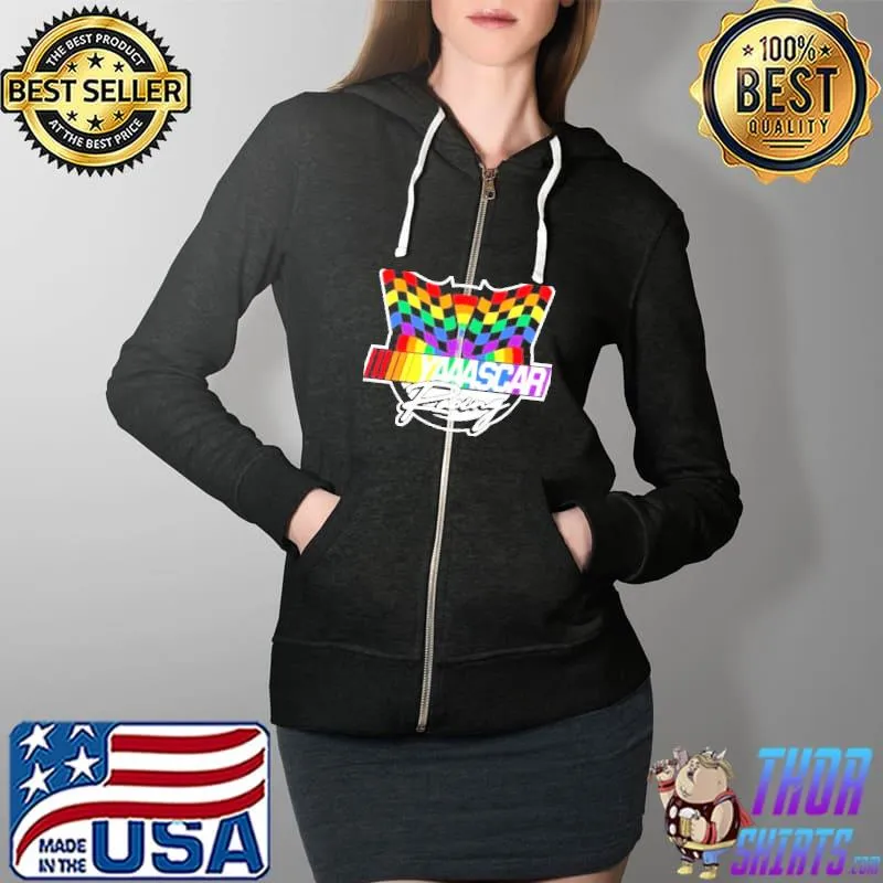 Nascar checkered flag yaaascar s Full Zip Hooded