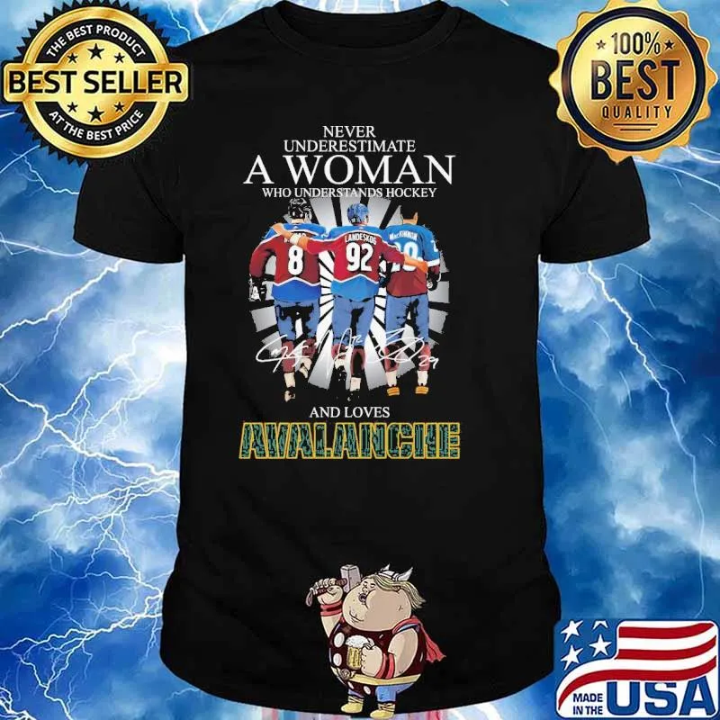 Never Underestimate A Woman Who Understands Hockey And Loves Avalanche Shirt