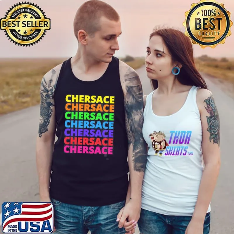New text colorful design chersace s Tank Top