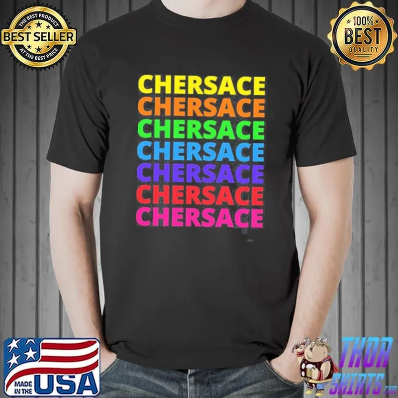 New text colorful design chersace shirt