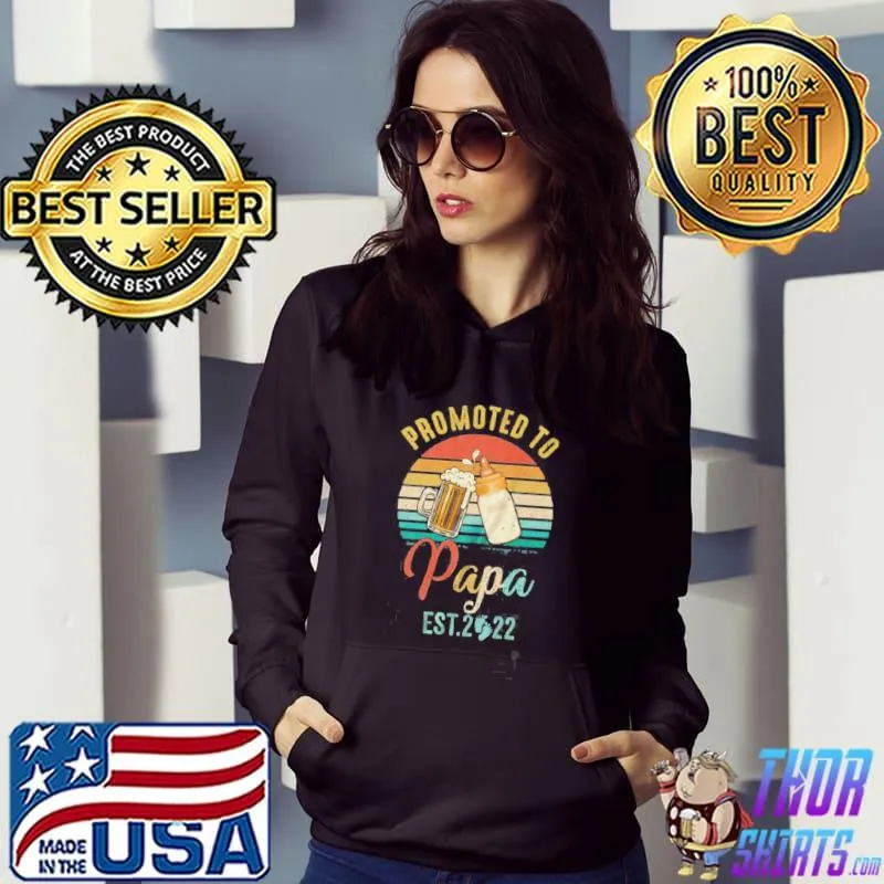 Promote to papa est 2022 fathers day s Hoodie