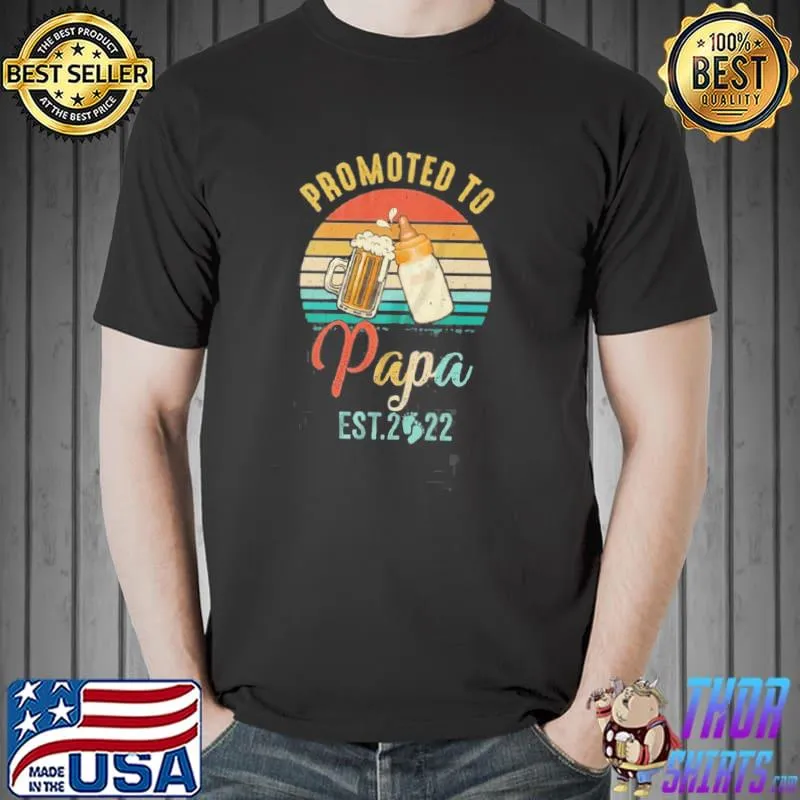 Promote to papa est 2022 fathers day shirt