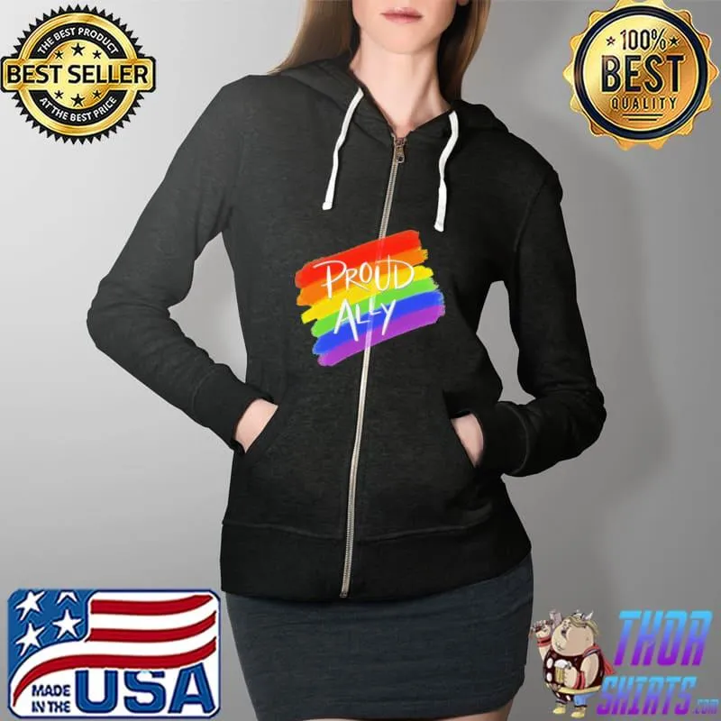 Proud LGBT ally s Full Zip Hooded