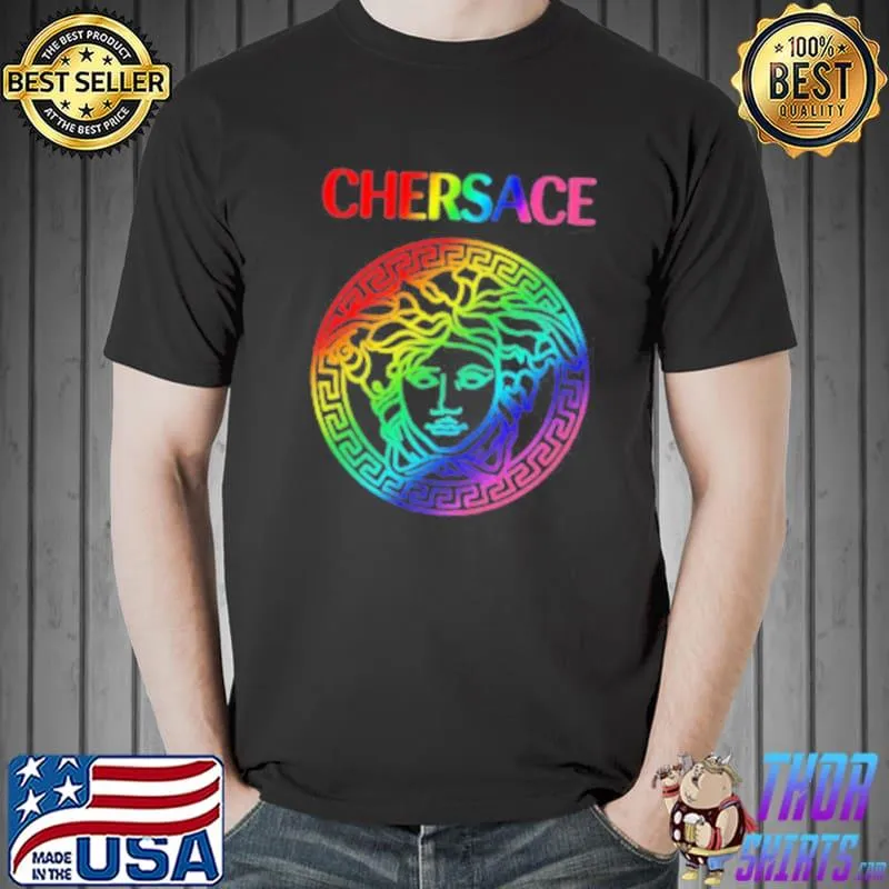 Raibow colors chersace graphic art shirt