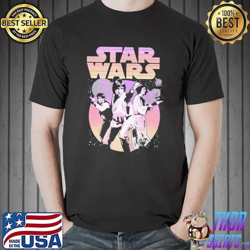 Retro gradient group poster Star wars s Unisex