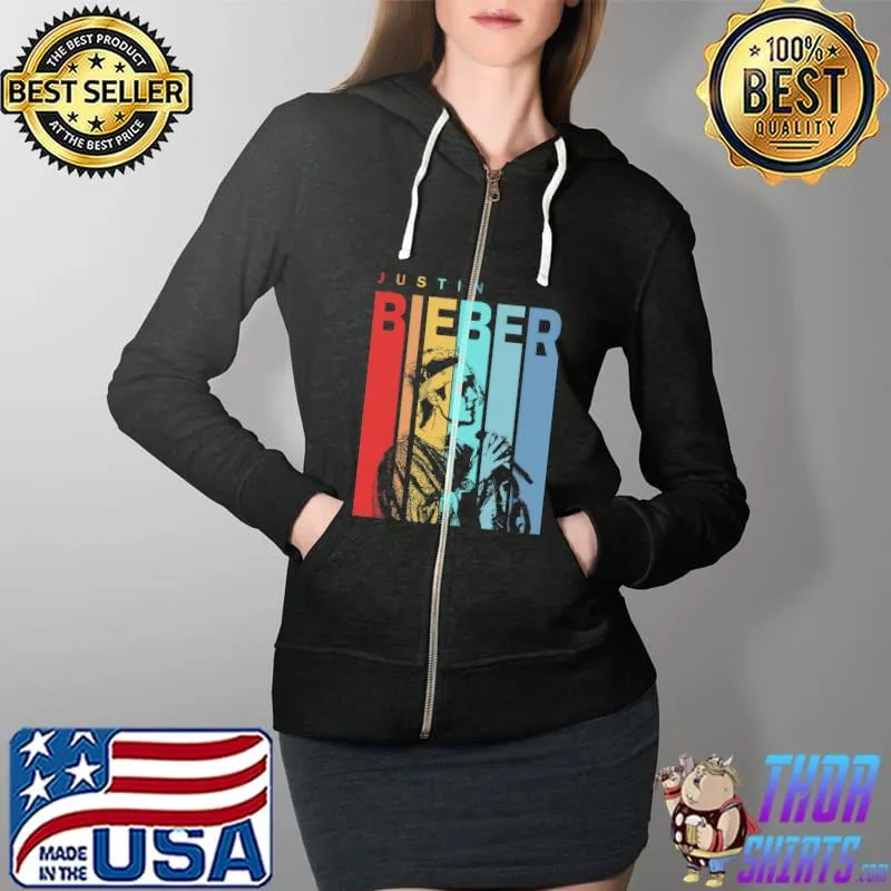 Retro vintage concert justin Bieber s Full Zip Hooded