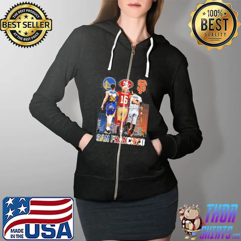 Sanfrancisco And Golden State Warrior Shirt Full Zip Hooded