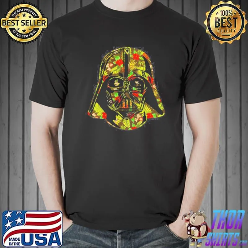 Star wars hawaiian print darth Vader helmet graphic s Unisex