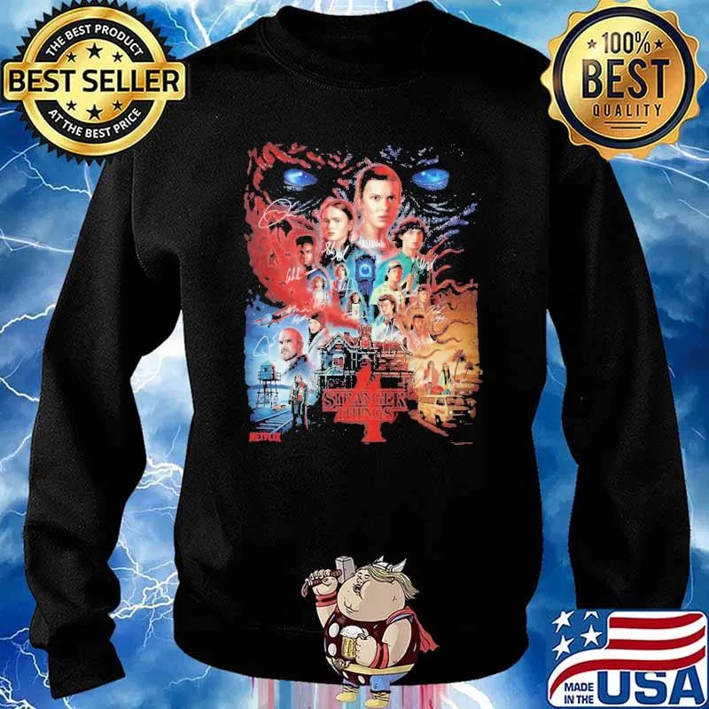 Stranger Things Netflix Signatures Shirt Sweater