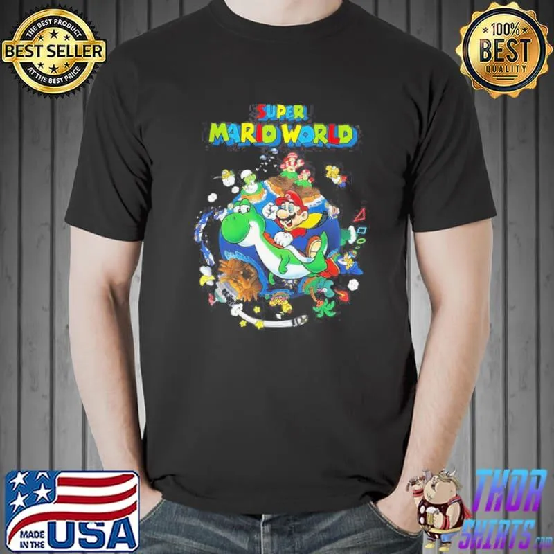 Super Mario world yoshI Mario around the world s Unisex